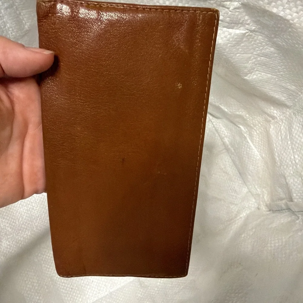Vintage Christopher‎ Hayes Checkbook Cover/card holder Genuine Leather Wallet